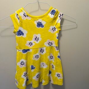 Cat & Jack Yellow Dress with Floral Design